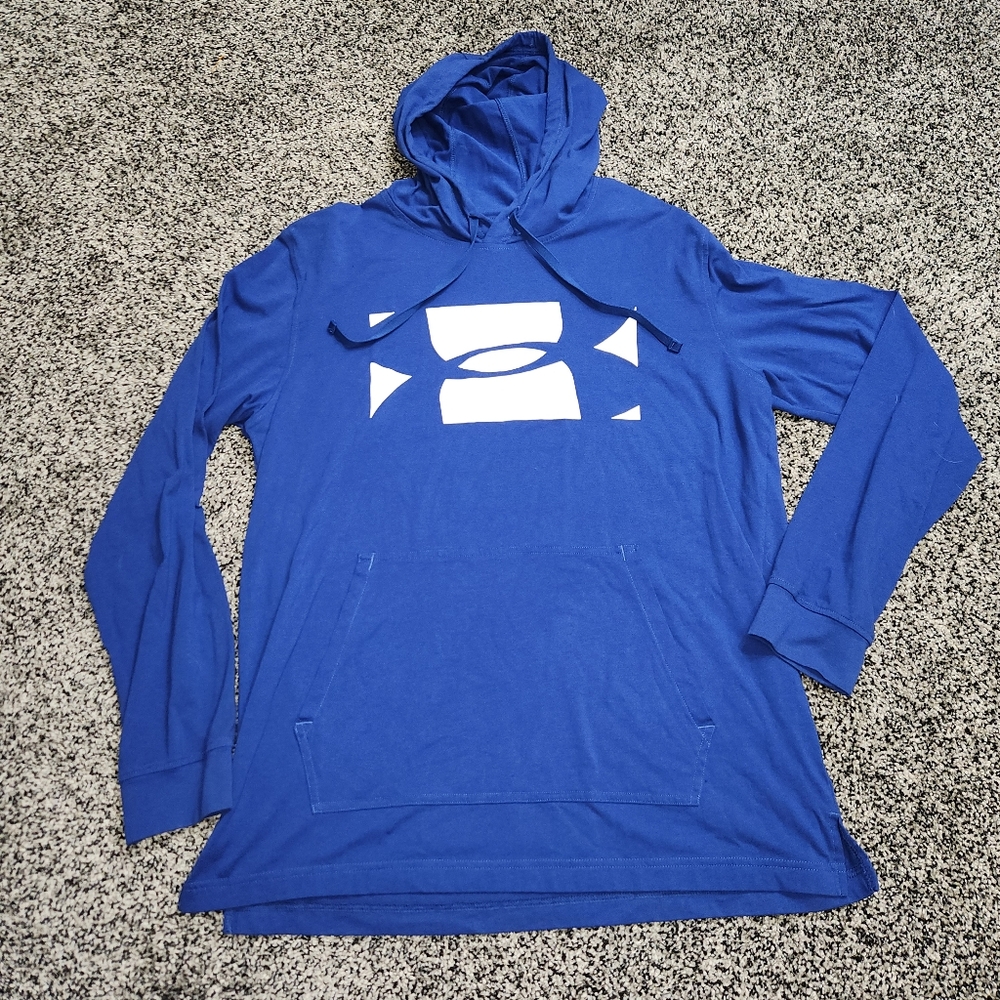 Under‎ Armour Men's Lightweight Hoodie Long Sleeve Blue Graphic Sportstyle Large